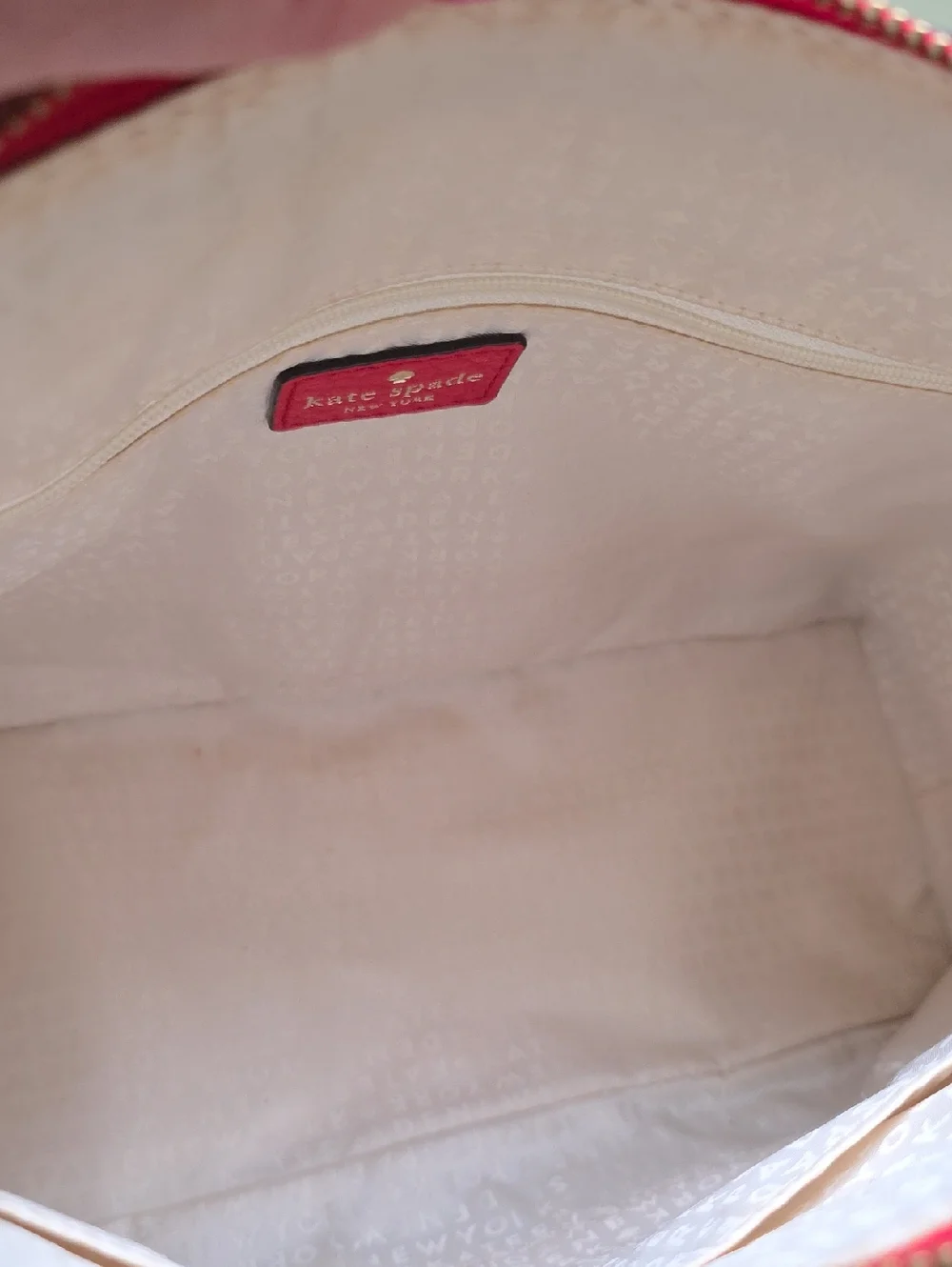KATE SPADE SMALL RACHELLE Hot Chili Red Leather Bag BAY STREET EUC - Picture 14 of 16
